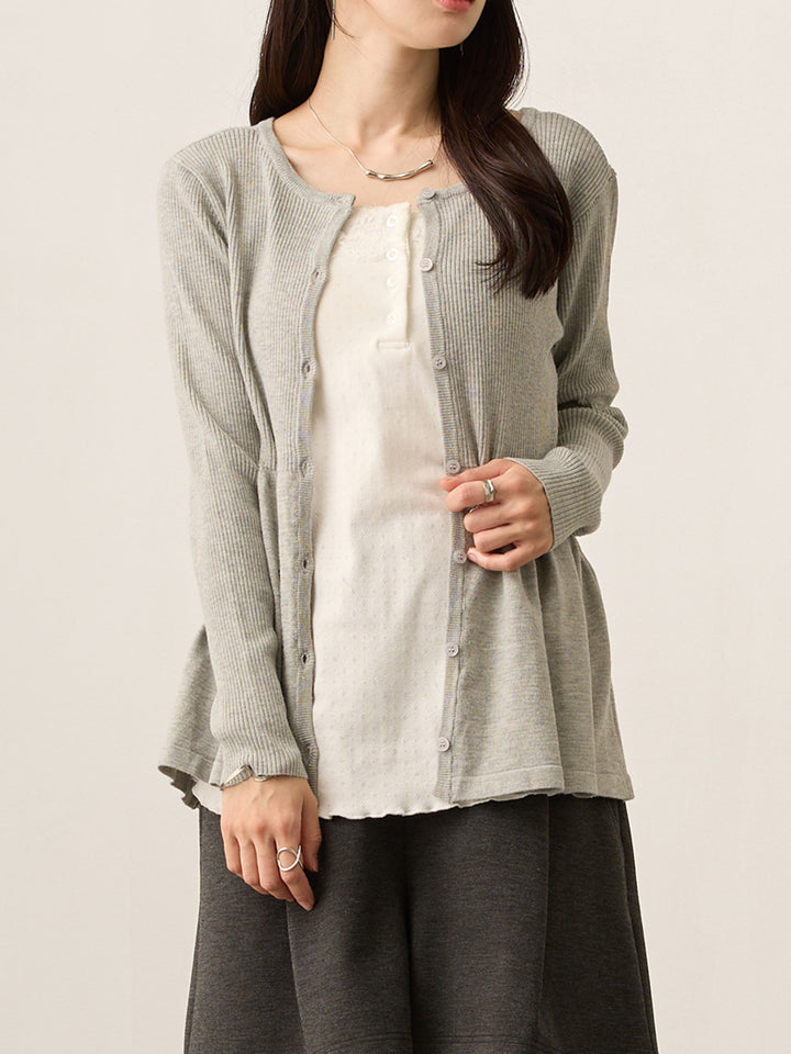 2wayペプラムニット Gray