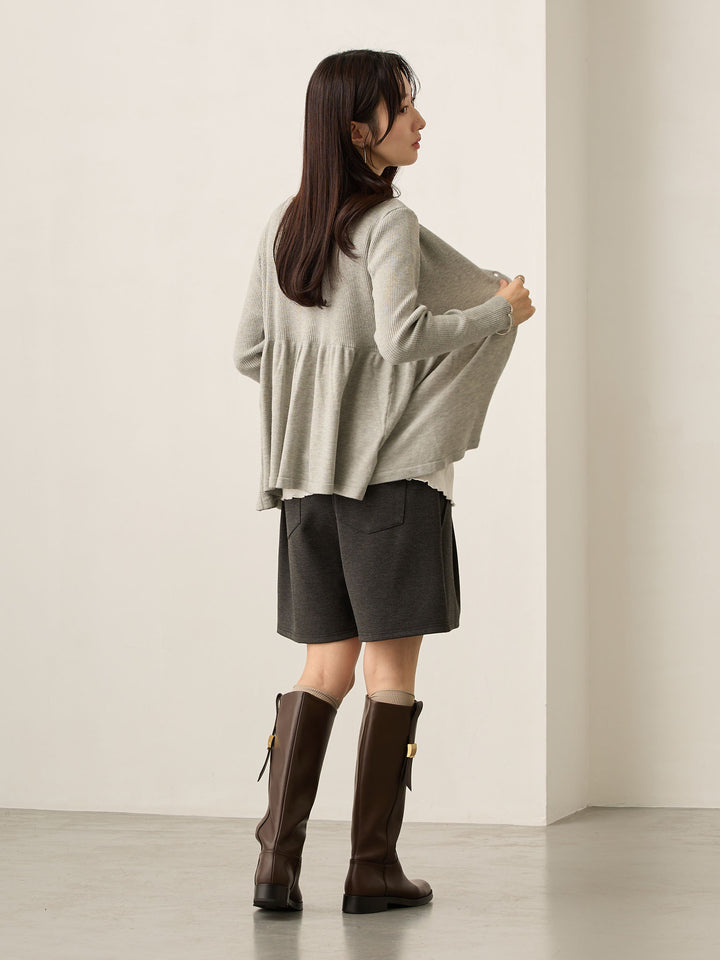 マタニティショートパンツ Heather black