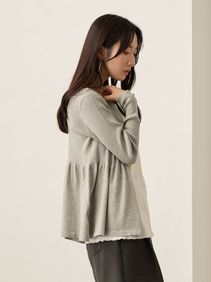 2wayペプラムニット Gray