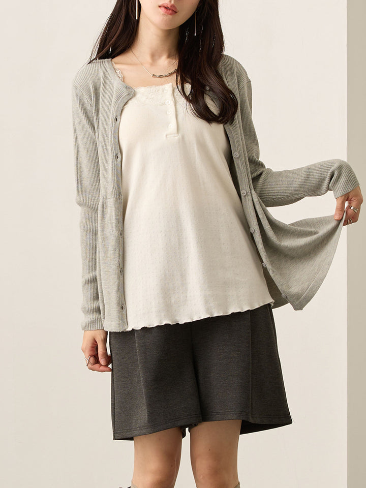 2wayペプラムニット Gray