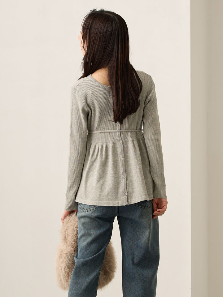 2wayペプラムニット Gray