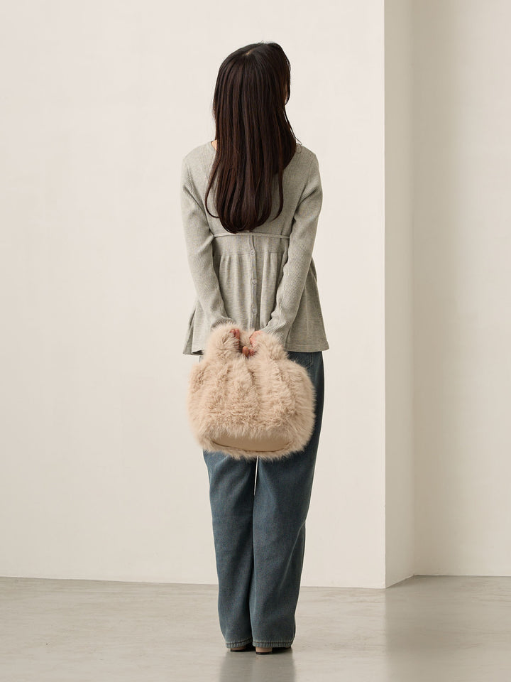 2wayペプラムニット Gray