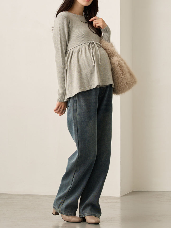 2wayペプラムニット Gray