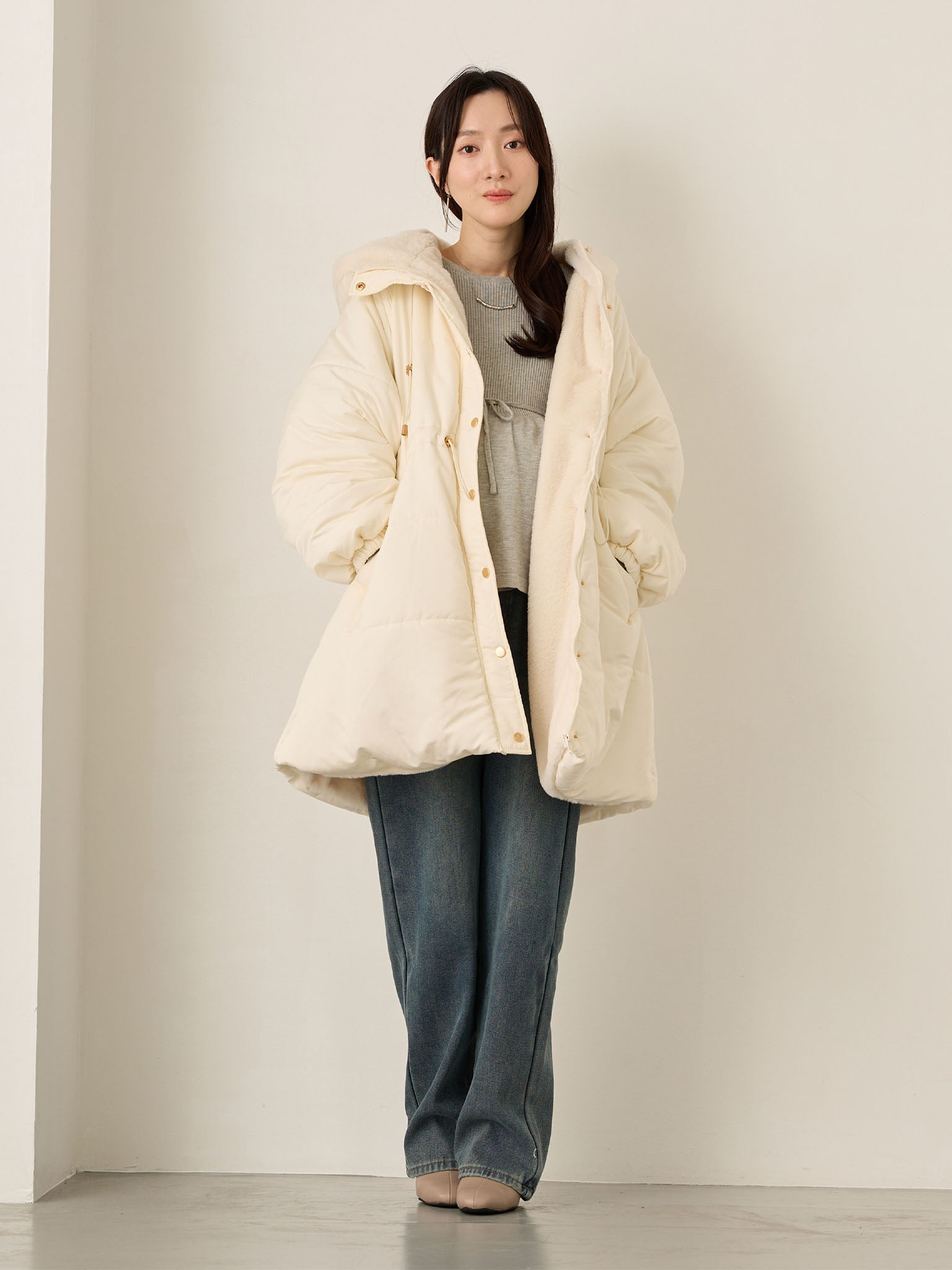 ダッカー付き中綿アウター Ecru – honono for mom&baby