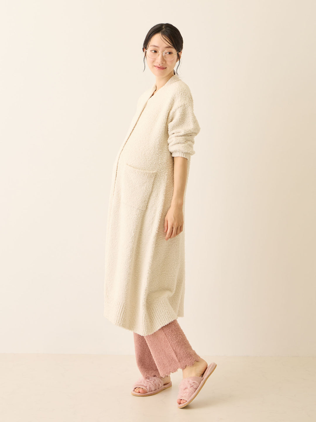 ふわふわルームレギンス Pink beige