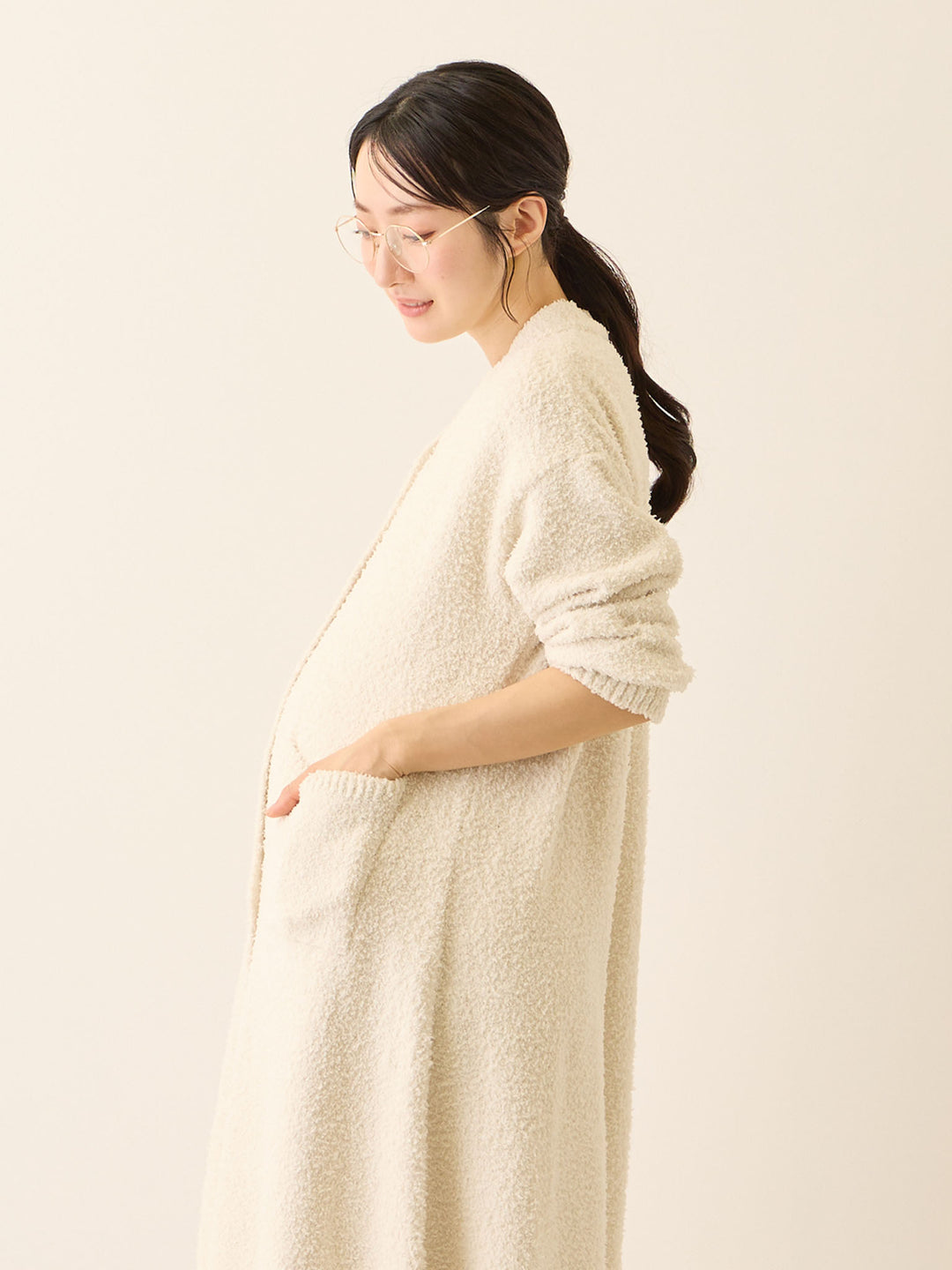 ふわふわカーディガンワンピース Ivory