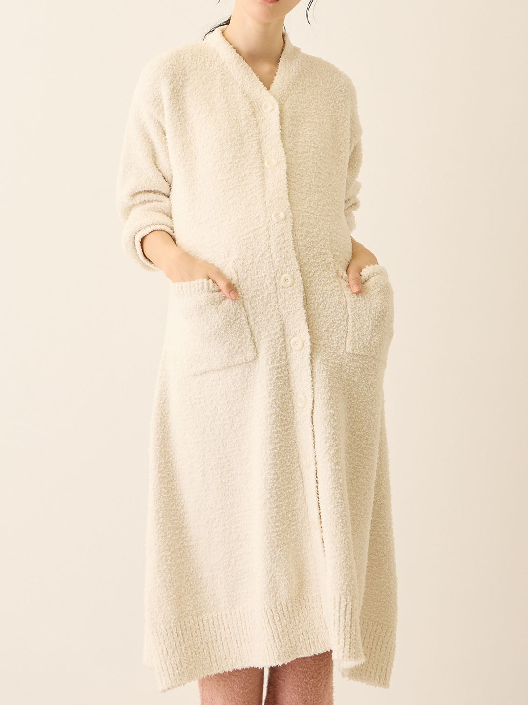 ふわふわカーディガンワンピース Ivory
