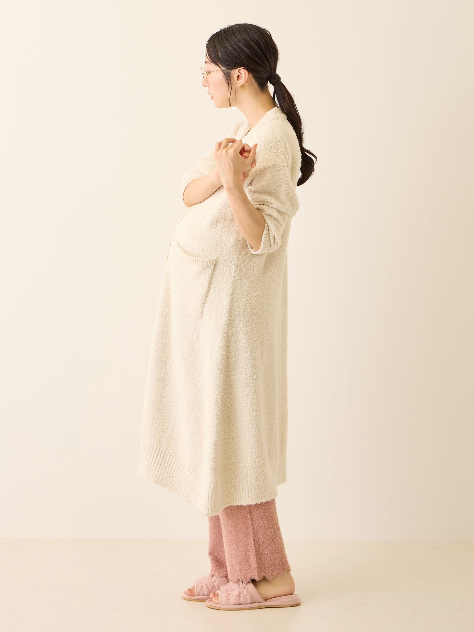 ふわふわカーディガンワンピース Ivory – honono for mom&baby