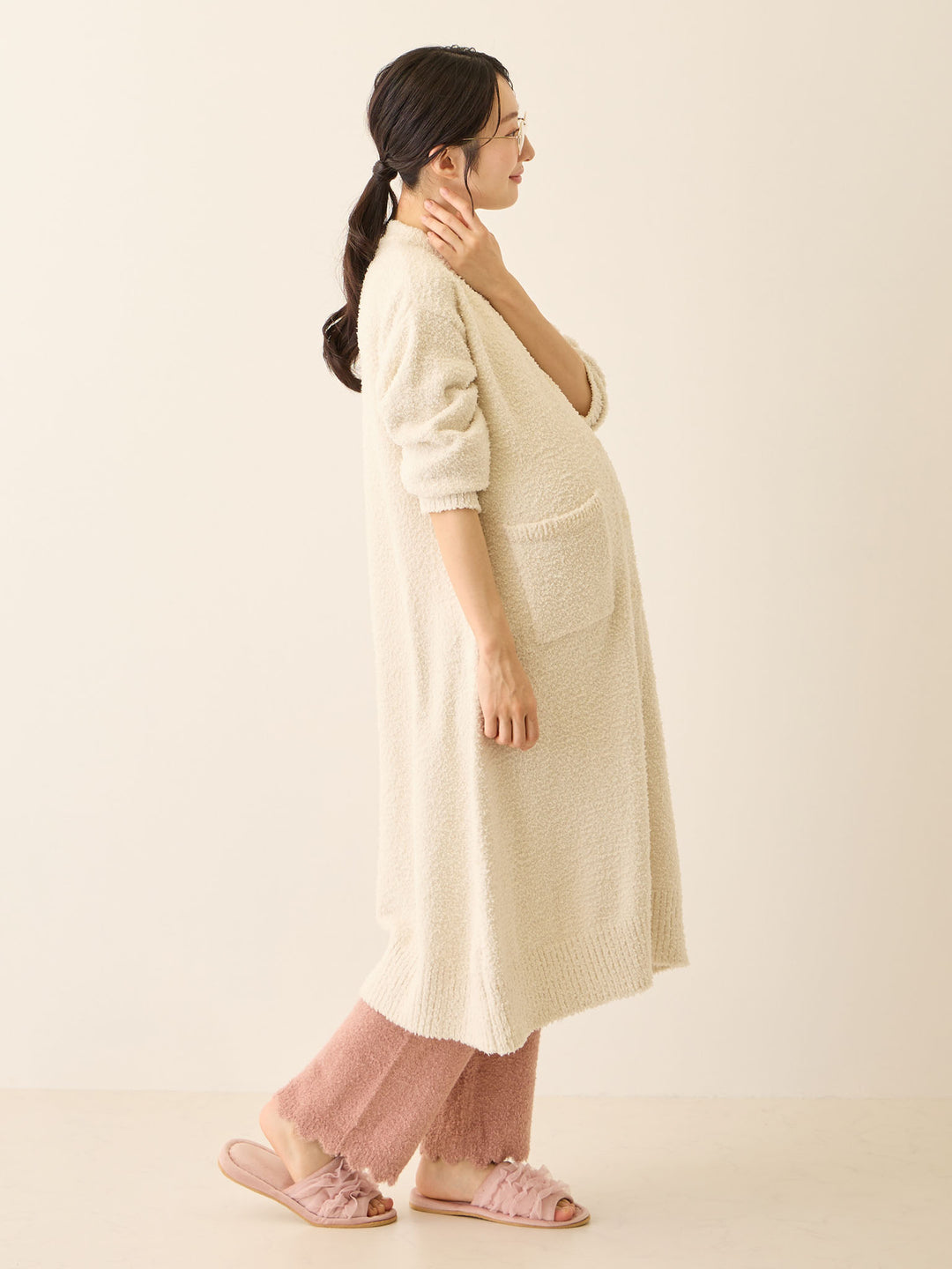 ふわふわカーディガンワンピース Ivory