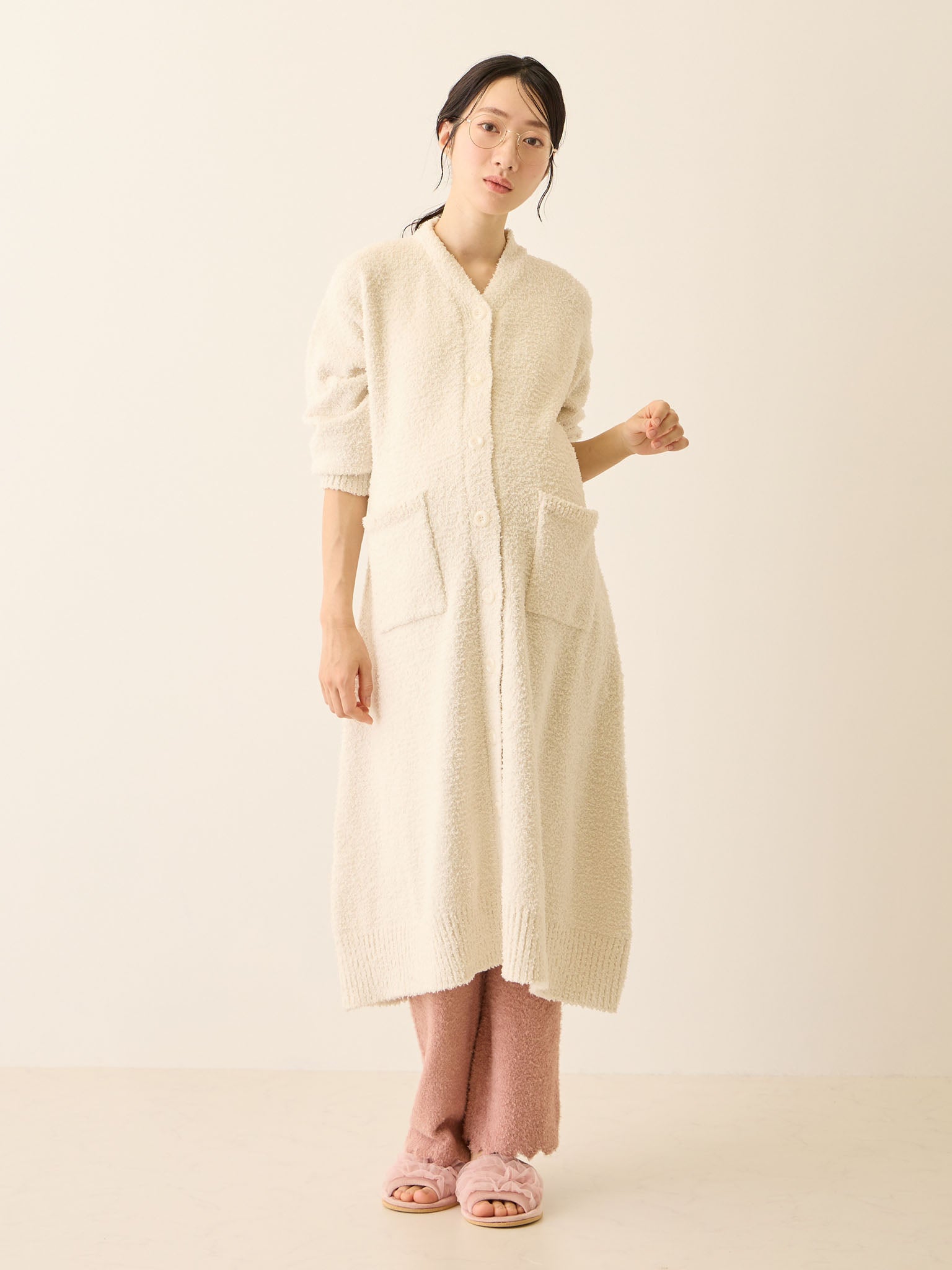 ふわふわカーディガンワンピース Ivory – honono for mom&baby