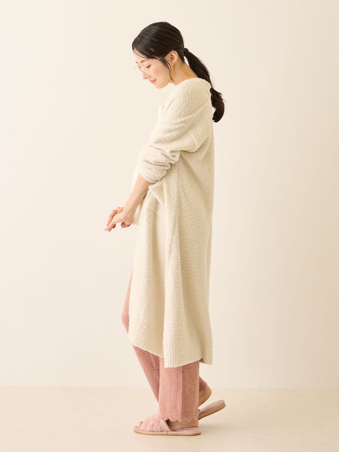 ふわふわカーディガンワンピース Ivory