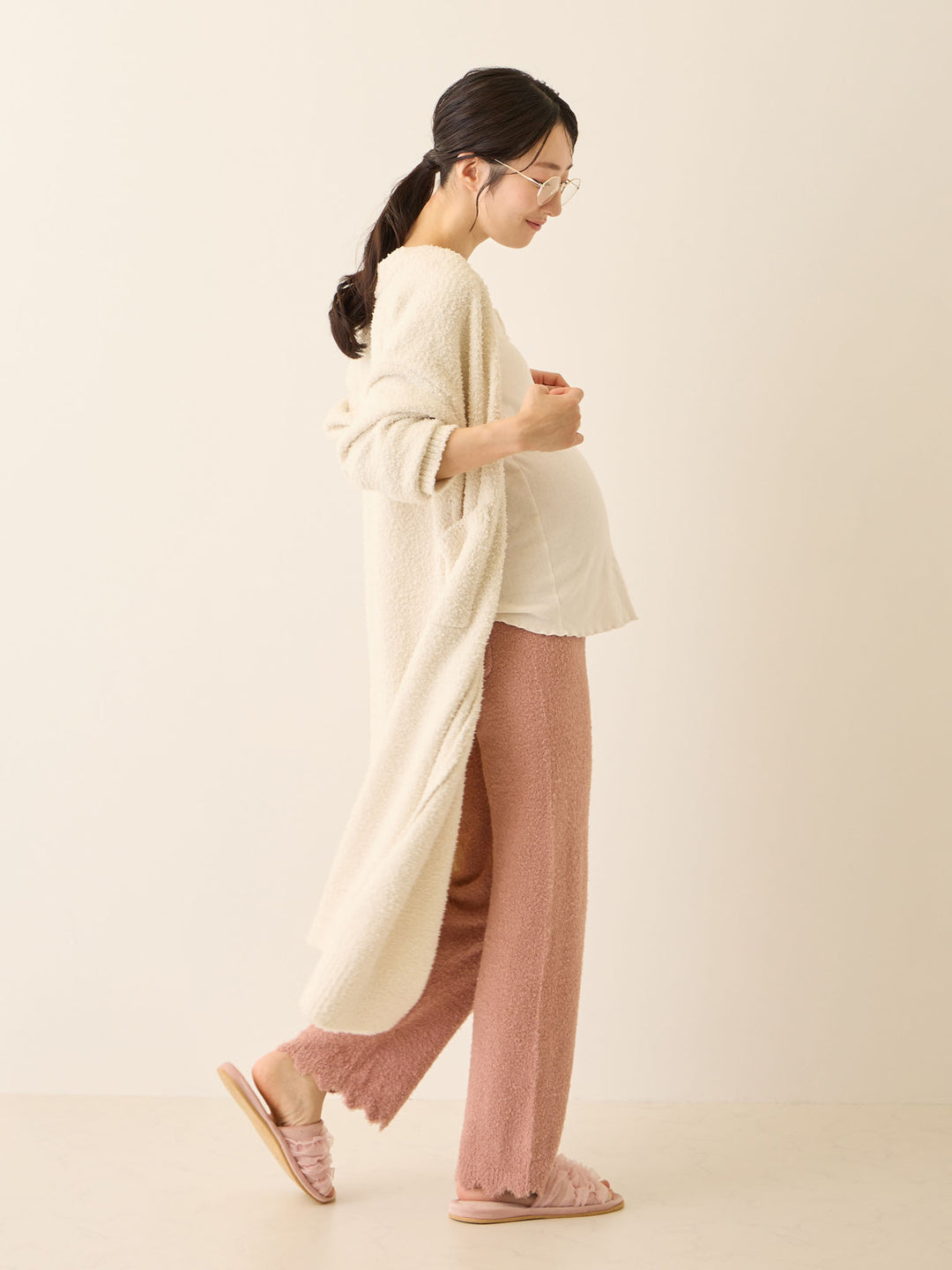 ふわふわカーディガンワンピース Ivory