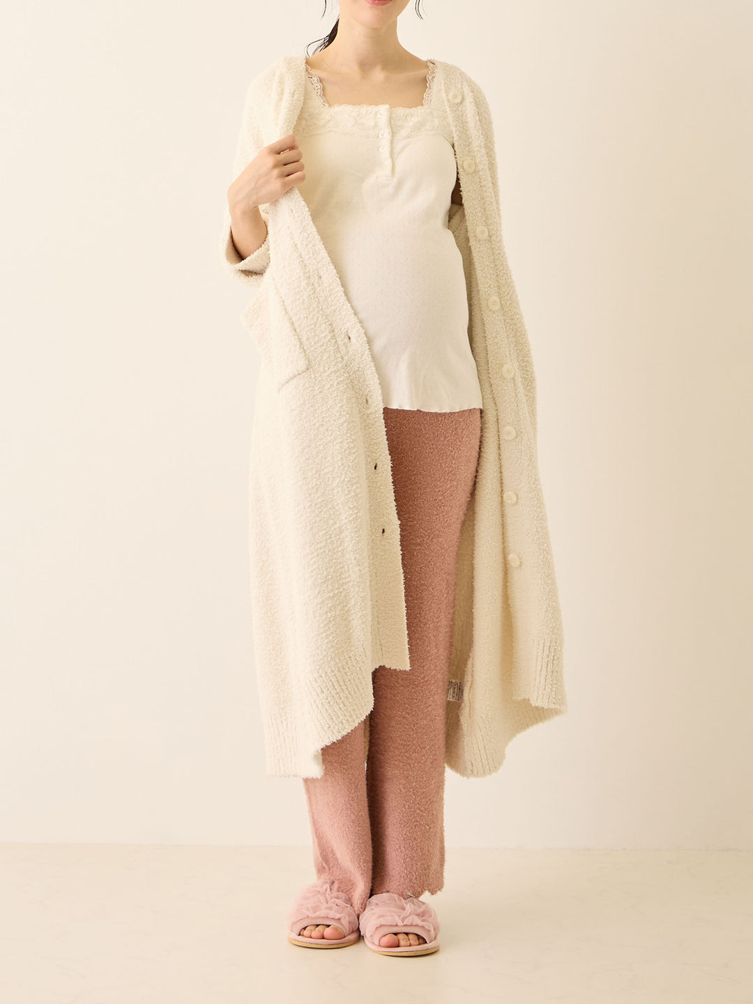 ふわふわルームレギンス Pink beige