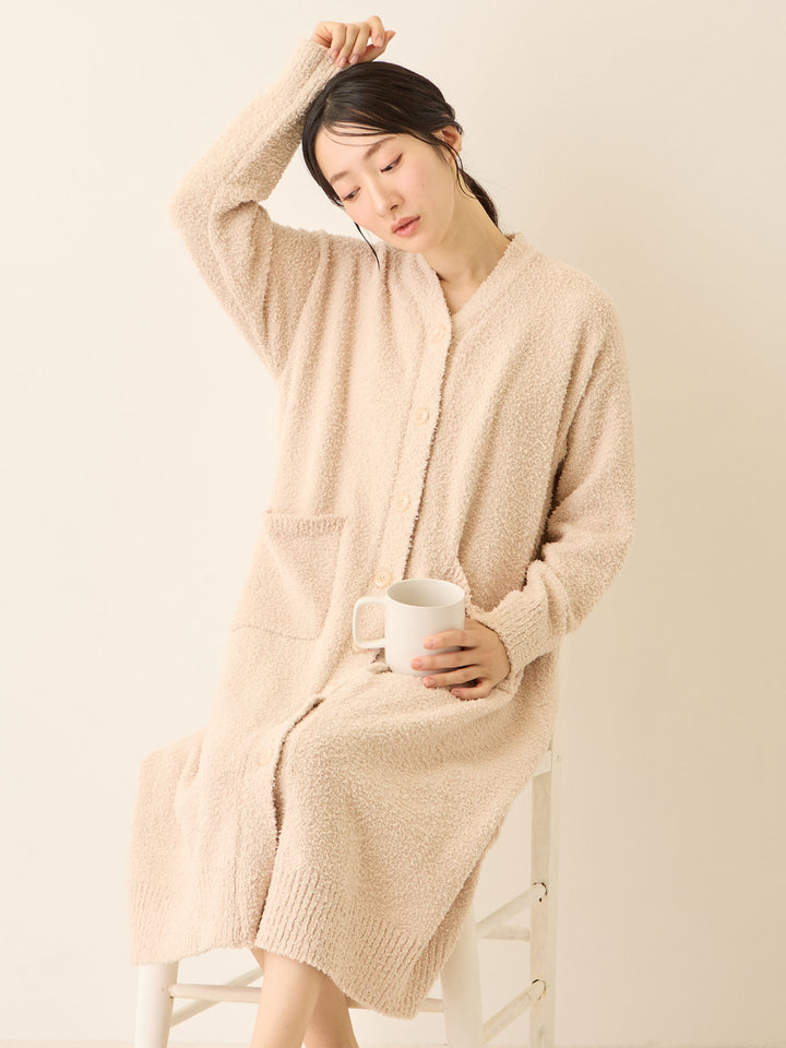 ふわふわカーディガンワンピース Pink beige