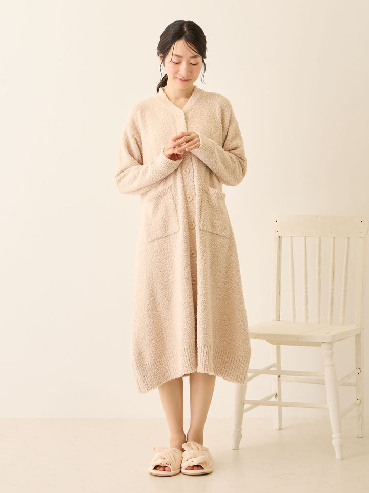 ふわふわカーディガンワンピース Pink beige