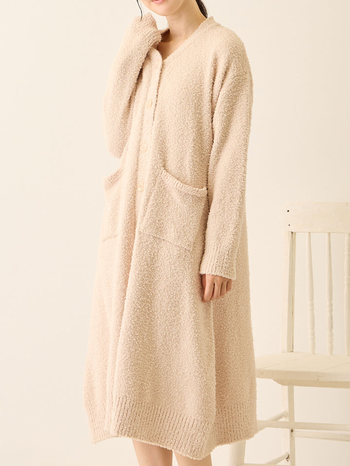 ふわふわカーディガンワンピース Pink beige