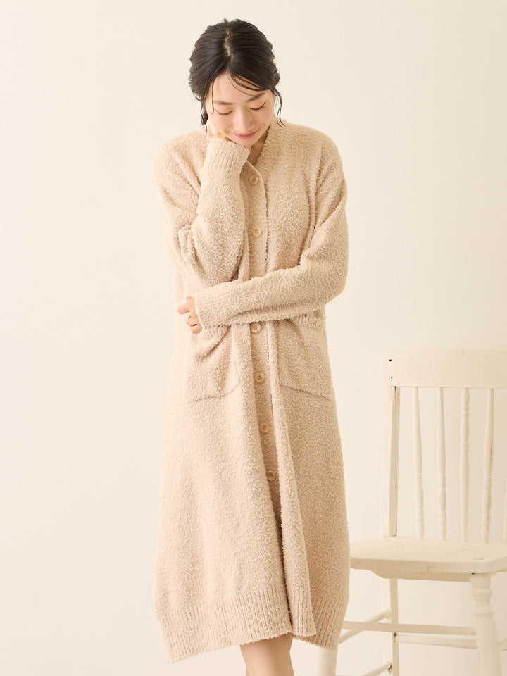 ふわふわカーディガンワンピース Pink beige