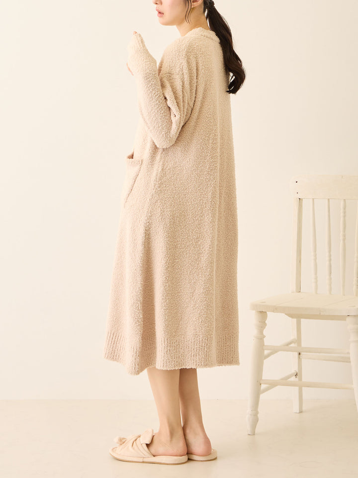 ふわふわカーディガンワンピース Pink beige