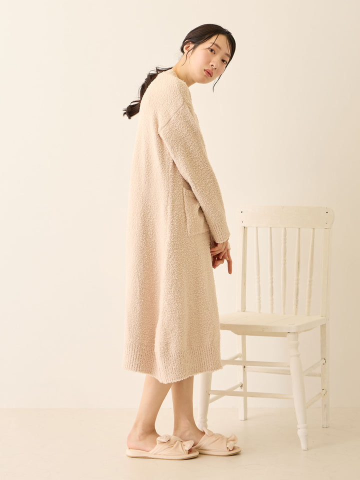 ふわふわカーディガンワンピース Pink beige