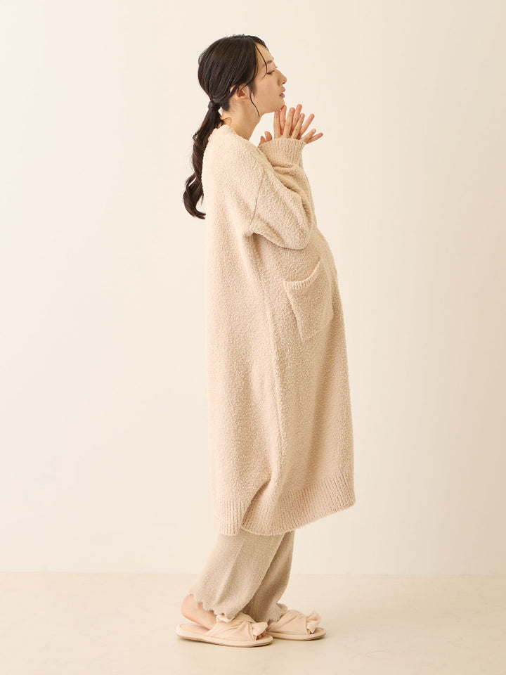 ふわふわカーディガンワンピース Pink beige