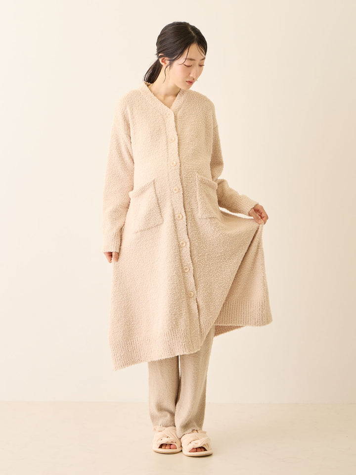 ふわふわカーディガンワンピース Pink beige
