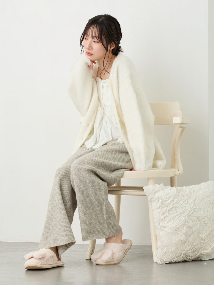 ふっくらリブニットパンツ Gray