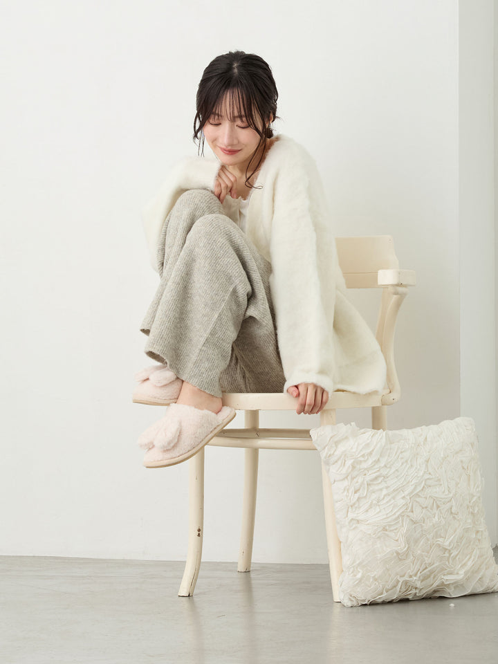 ふっくらリブニットパンツ Gray