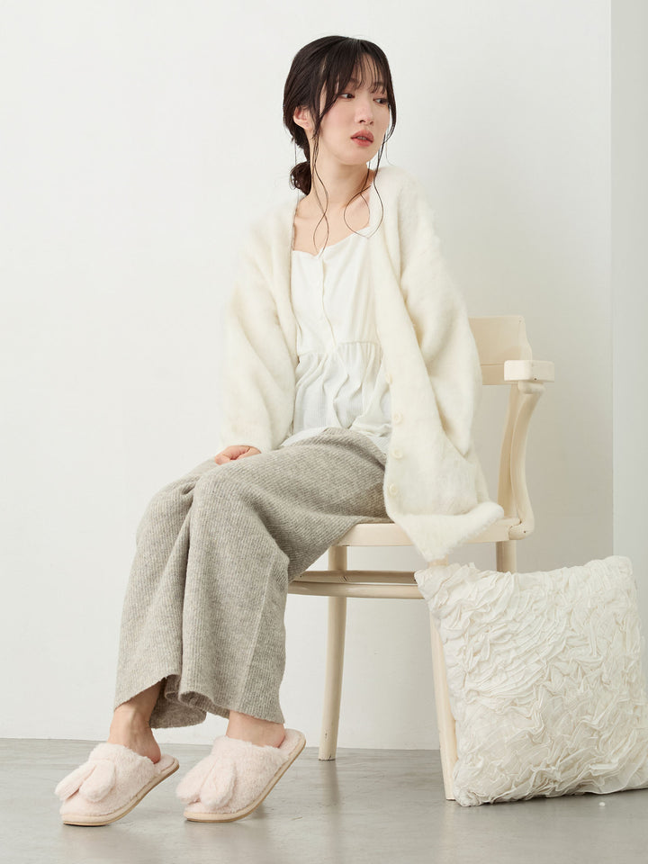 ふっくらリブニットパンツ Gray