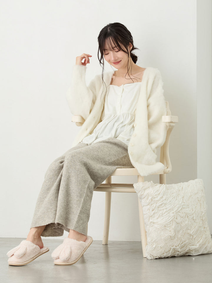 ふっくらリブニットパンツ Gray