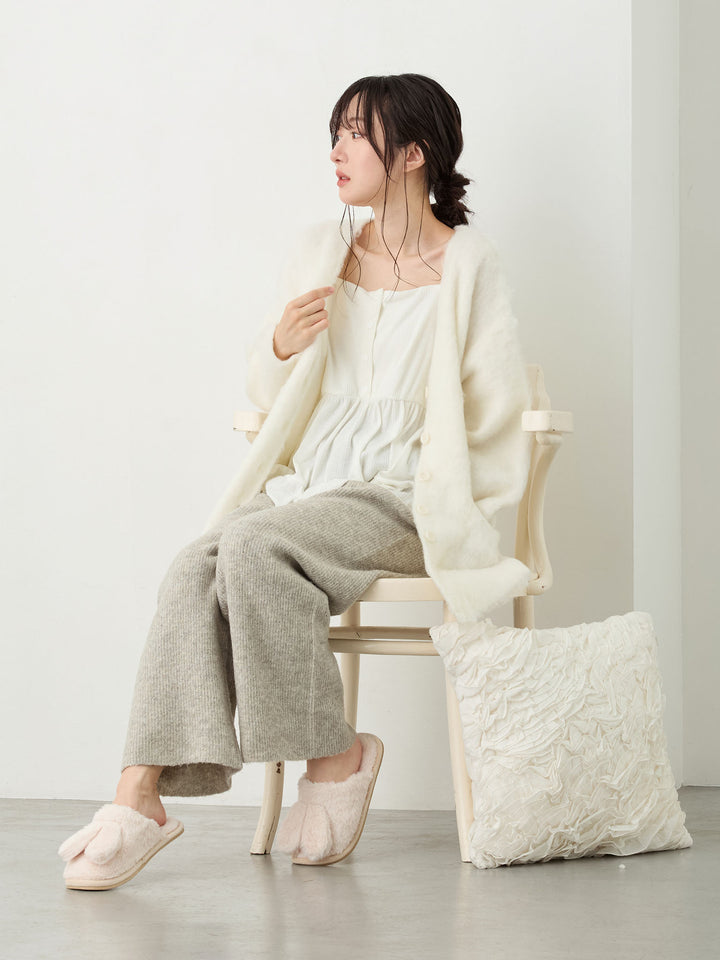ふっくらリブニットパンツ Gray