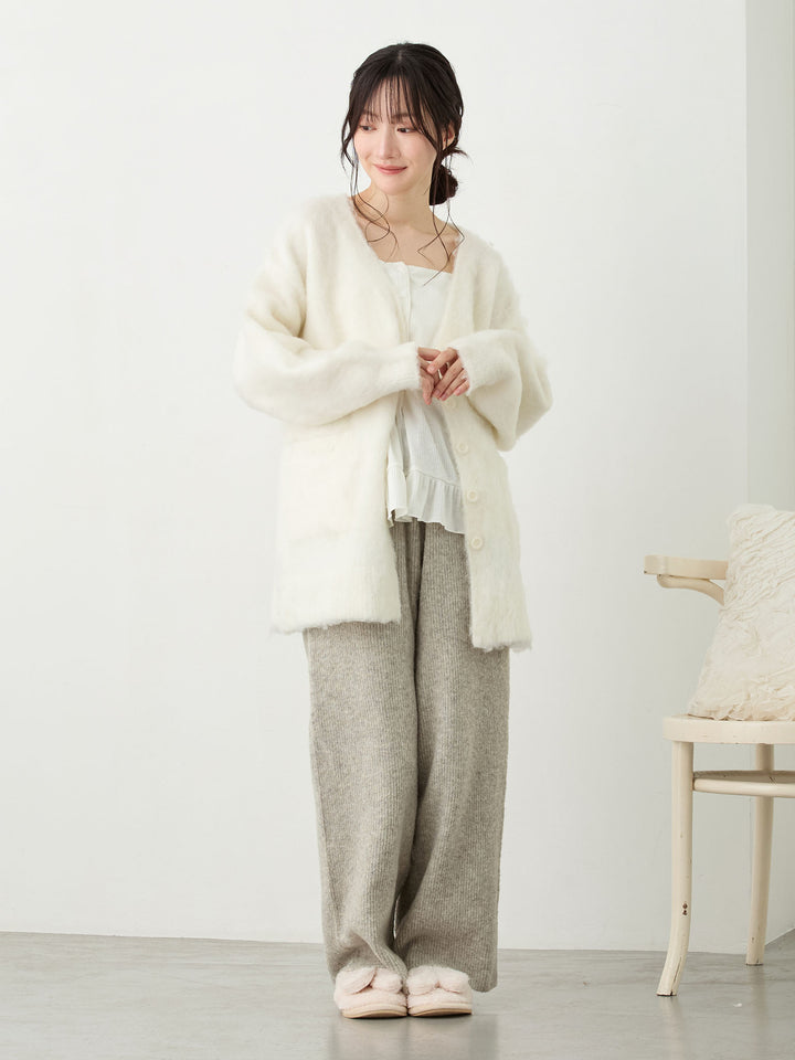 ふっくらリブニットパンツ Gray