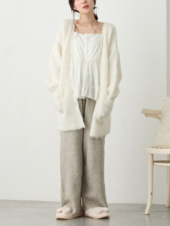 ふっくらリブニットパンツ Gray