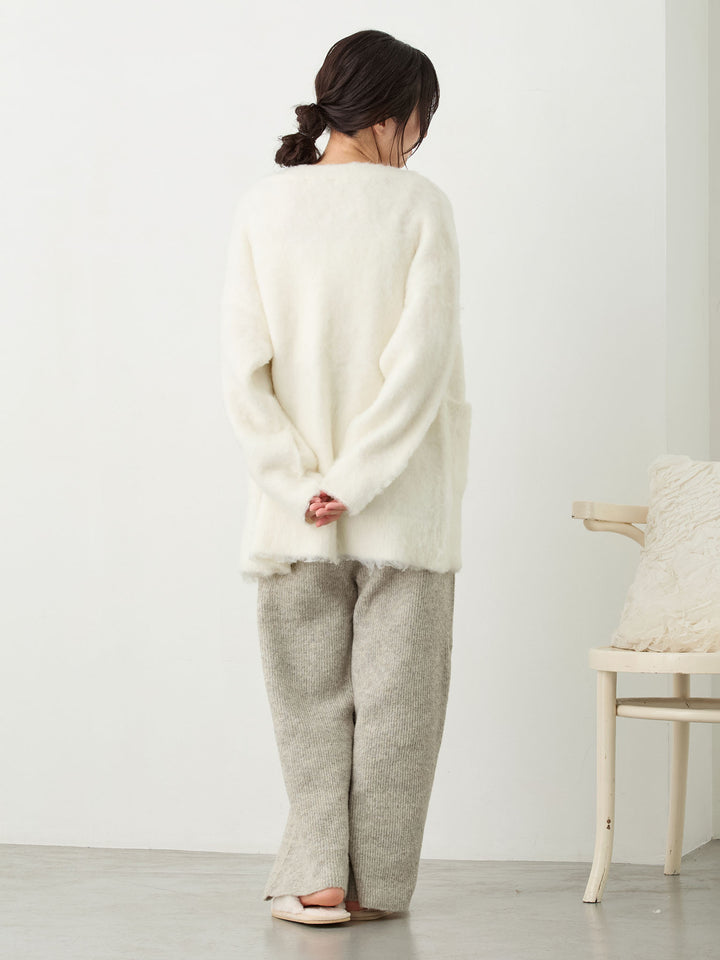 ふっくらリブニットパンツ Gray