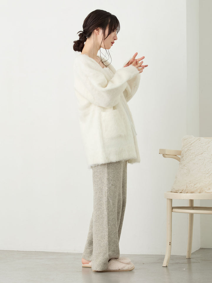 ふっくらリブニットパンツ Gray