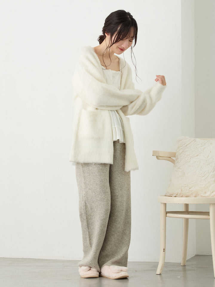 ふっくらリブニットパンツ Gray