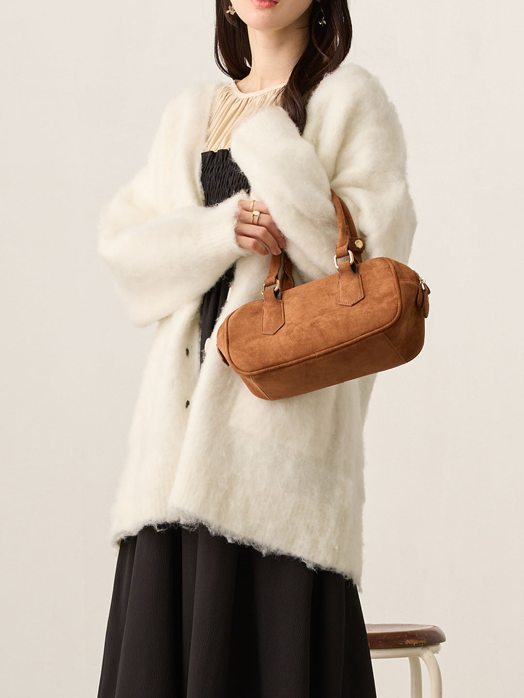 ふわシャギーカーディガン Ecru