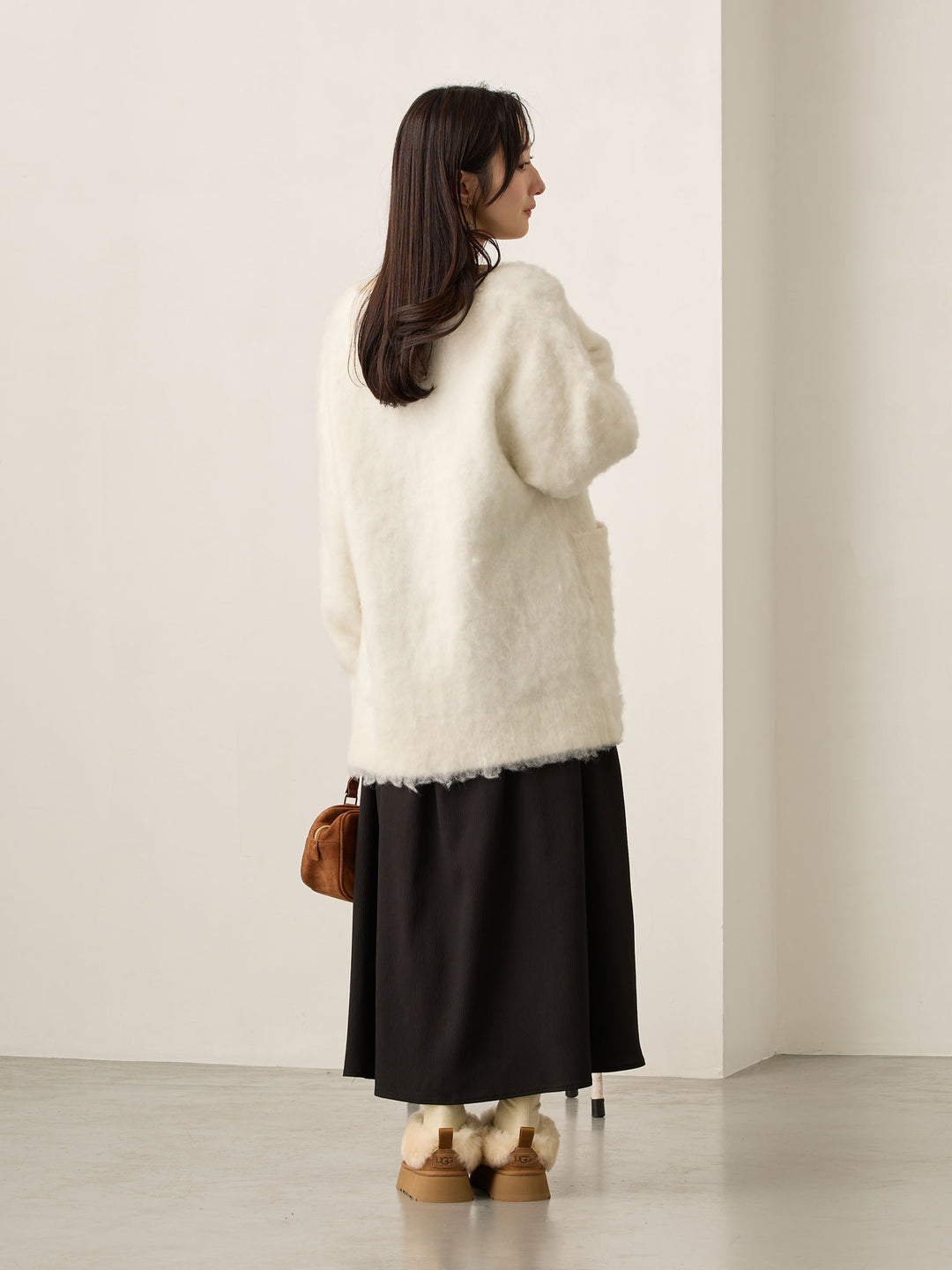 ふわシャギーカーディガン Ecru