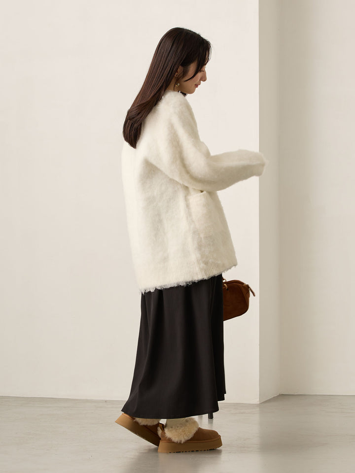 ふわシャギーカーディガン Ecru