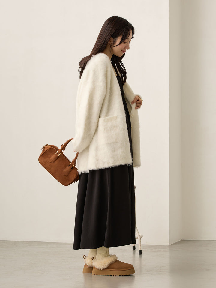 ふわシャギーカーディガン Ecru