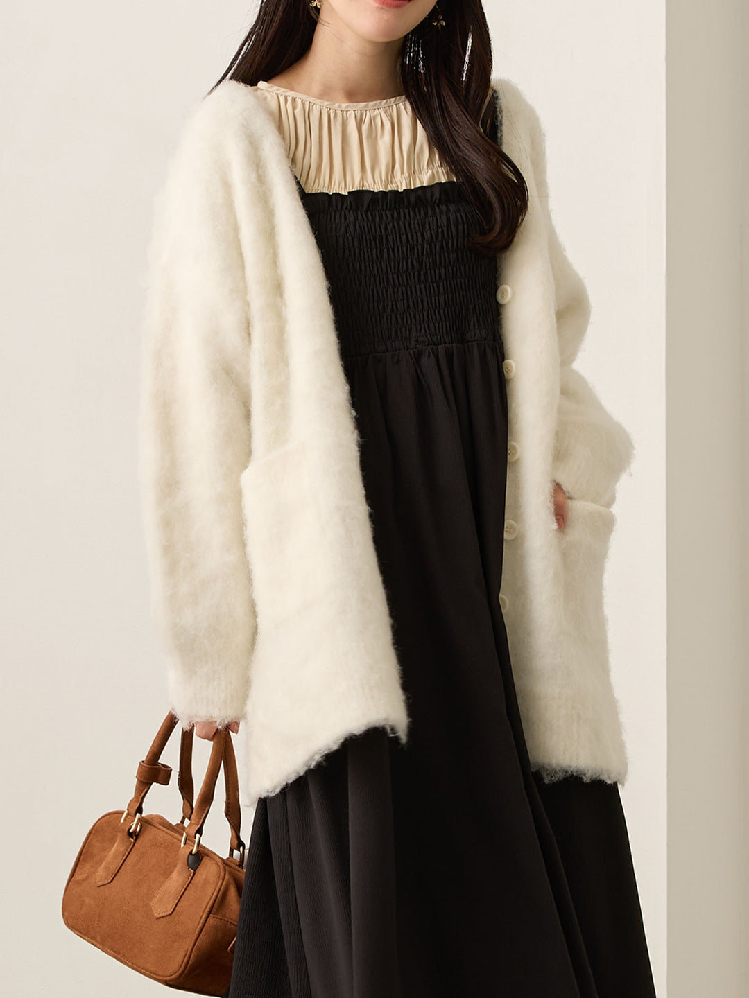 ギャザーチュニックブラウス Beige