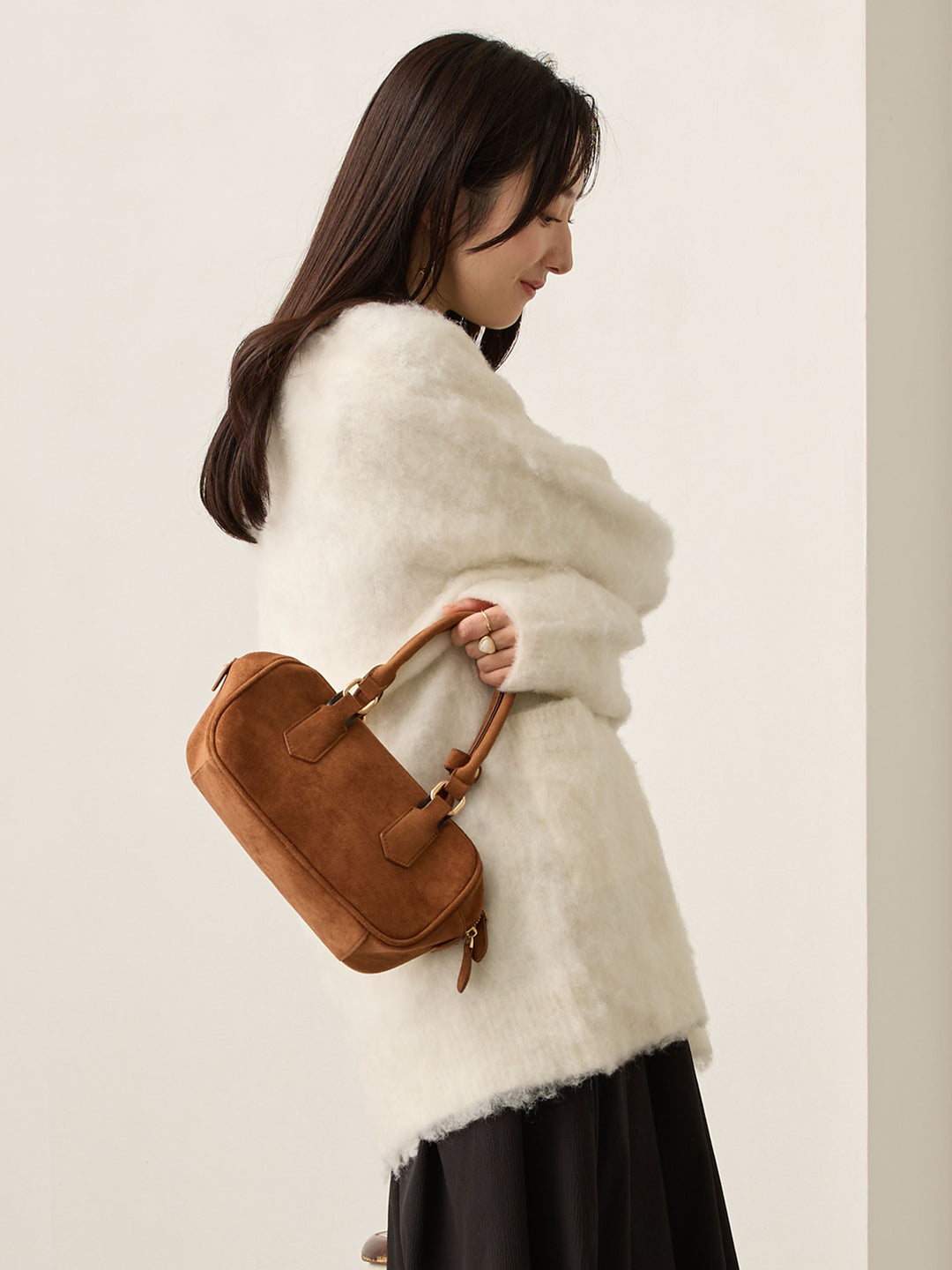 ふわシャギーカーディガン Ecru