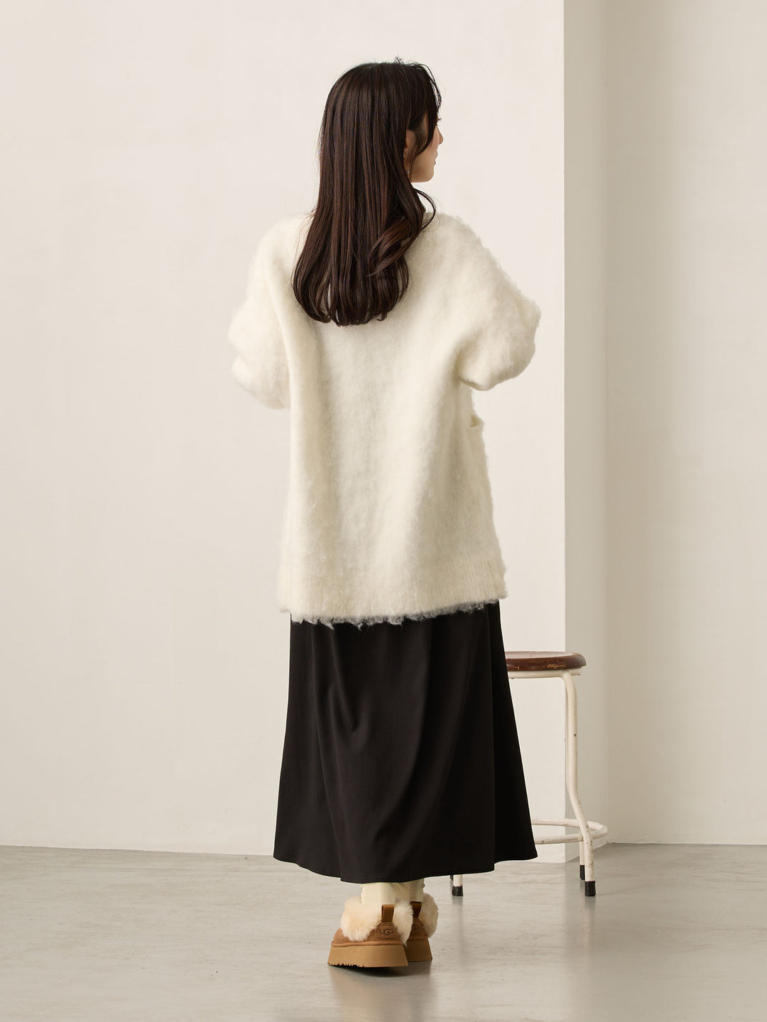 ふわシャギーカーディガン Ecru