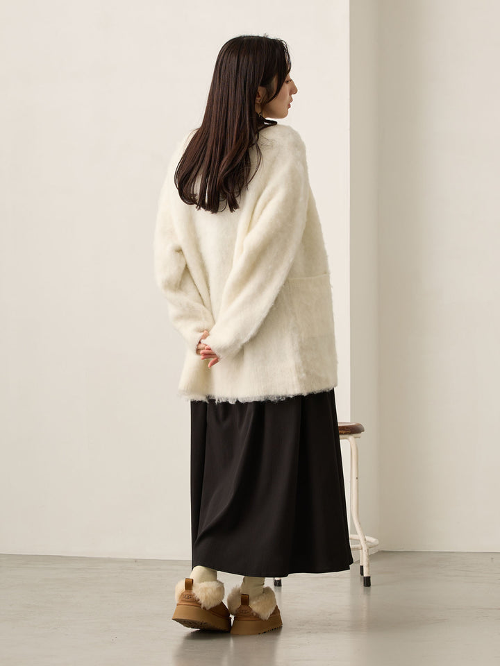 ふわシャギーカーディガン Ecru