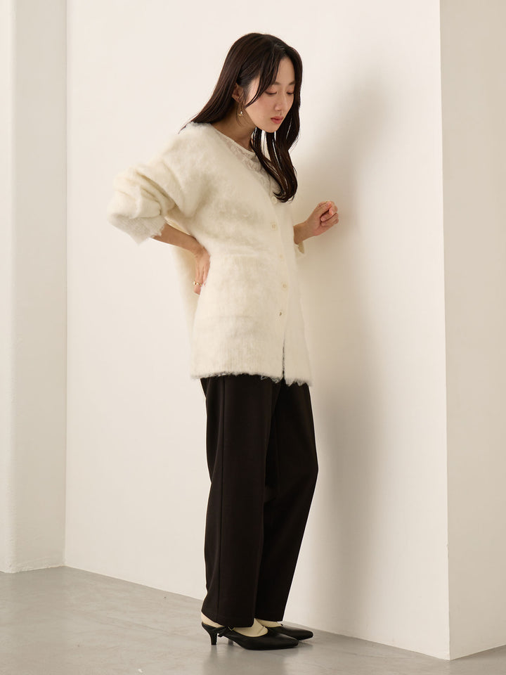 拉绒孕妇裤，塑造美丽双腿，黑色