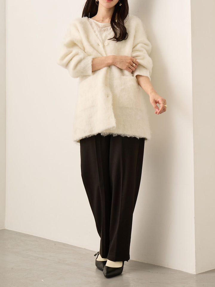 ふわシャギーカーディガン Ecru