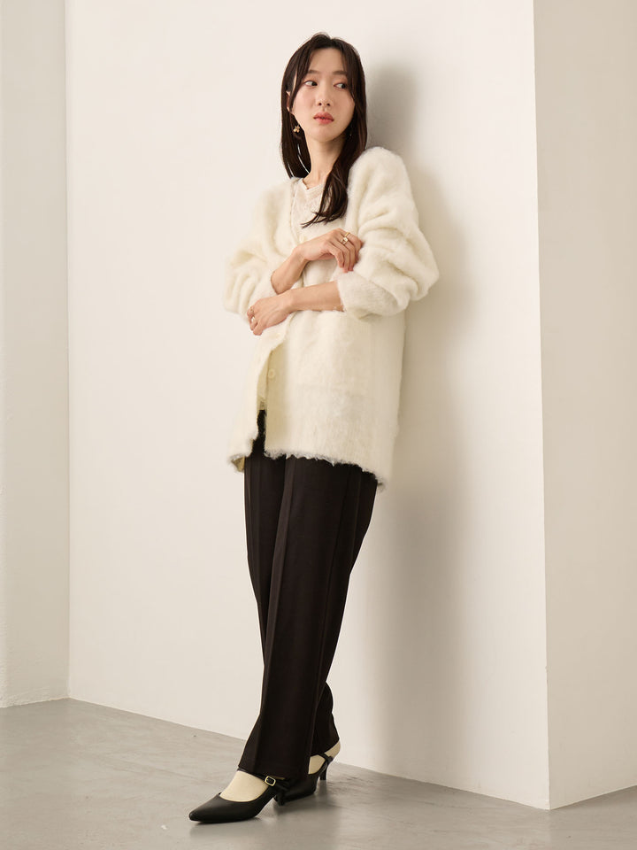 拉绒孕妇裤，塑造美丽双腿，黑色