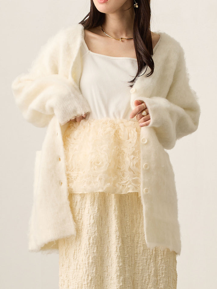 チュールペプラムトップス Ivory