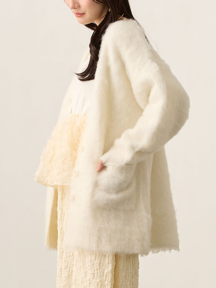 チュールペプラムトップス Ivory