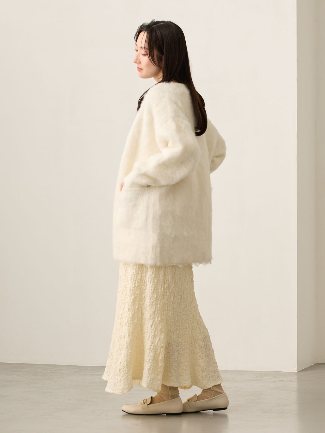 弹力美人鱼裙 象牙色