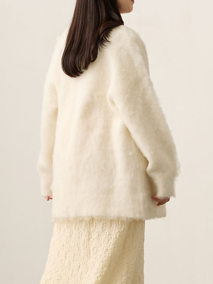 ふわシャギーカーディガン Ecru